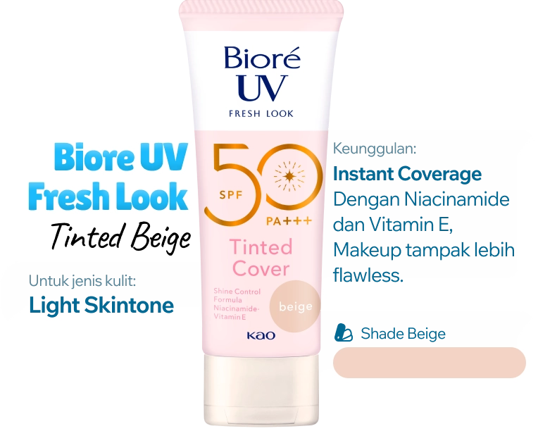 biore uv fresh look tinted beige