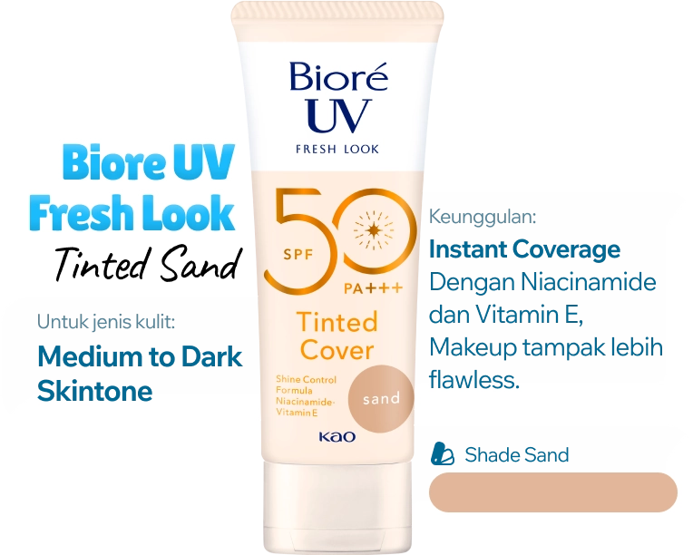 biore uv fresh look tinted sand